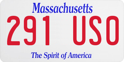 MA license plate 291US0