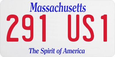 MA license plate 291US1