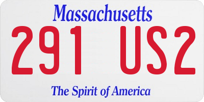 MA license plate 291US2