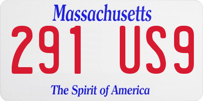 MA license plate 291US9