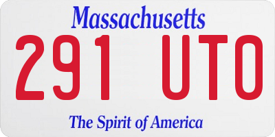 MA license plate 291UT0