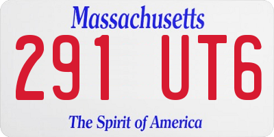 MA license plate 291UT6