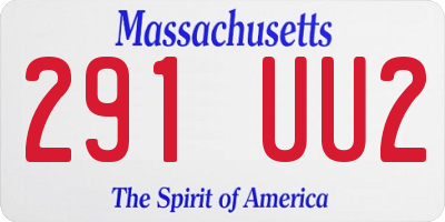 MA license plate 291UU2