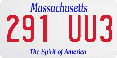 MA license plate 291UU3