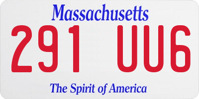 MA license plate 291UU6