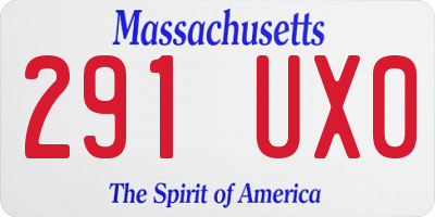 MA license plate 291UX0