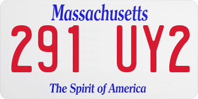 MA license plate 291UY2