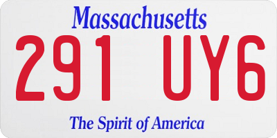 MA license plate 291UY6