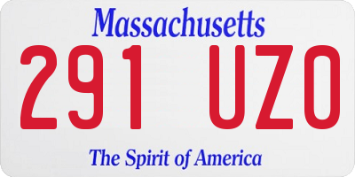 MA license plate 291UZ0