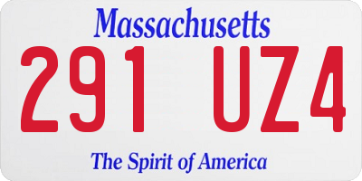 MA license plate 291UZ4