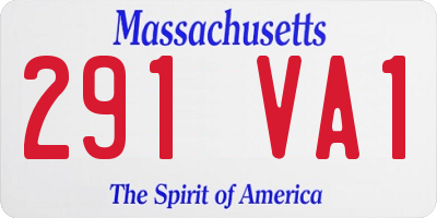 MA license plate 291VA1