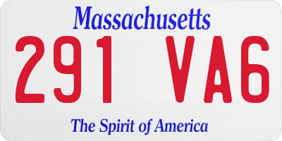MA license plate 291VA6