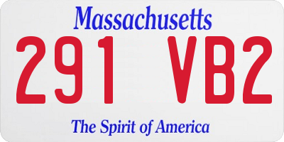 MA license plate 291VB2