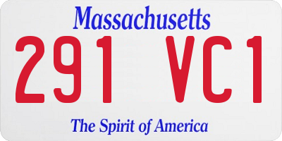 MA license plate 291VC1