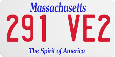 MA license plate 291VE2