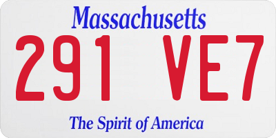 MA license plate 291VE7