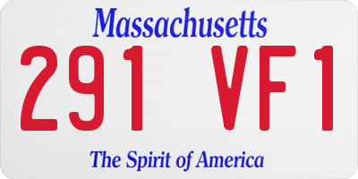 MA license plate 291VF1