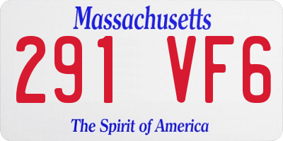 MA license plate 291VF6