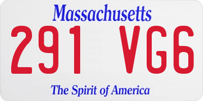 MA license plate 291VG6
