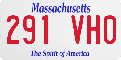 MA license plate 291VH0