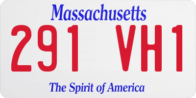 MA license plate 291VH1
