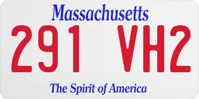 MA license plate 291VH2