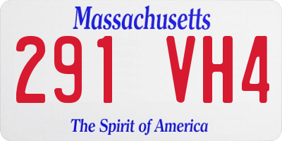 MA license plate 291VH4