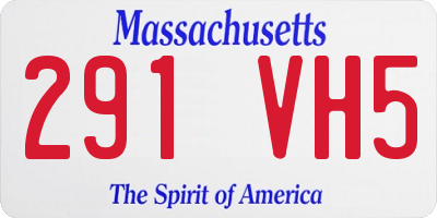 MA license plate 291VH5