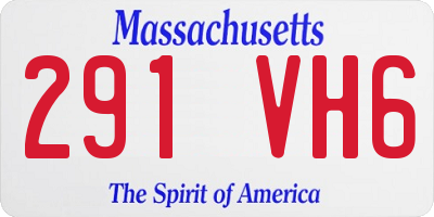 MA license plate 291VH6