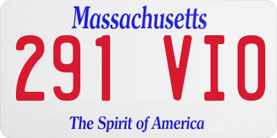 MA license plate 291VI0
