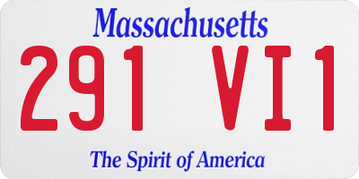 MA license plate 291VI1