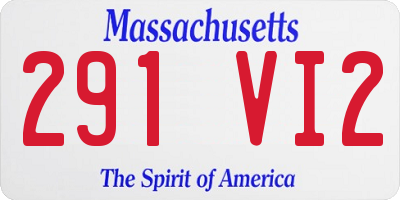 MA license plate 291VI2