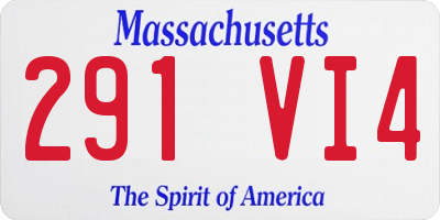 MA license plate 291VI4
