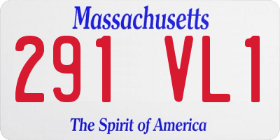 MA license plate 291VL1