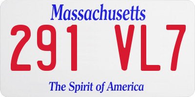 MA license plate 291VL7