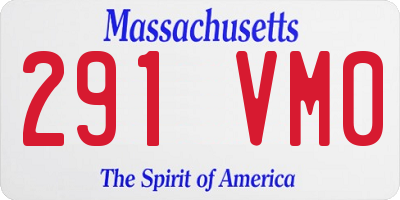 MA license plate 291VM0