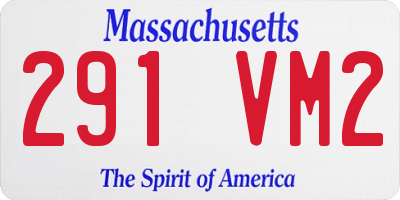 MA license plate 291VM2