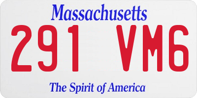 MA license plate 291VM6