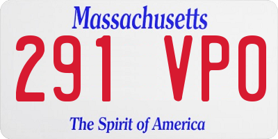 MA license plate 291VP0