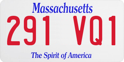 MA license plate 291VQ1