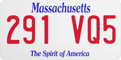 MA license plate 291VQ5
