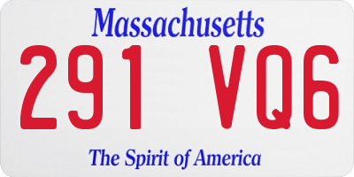 MA license plate 291VQ6