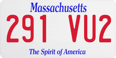 MA license plate 291VU2