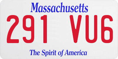 MA license plate 291VU6