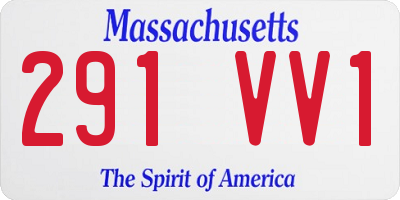 MA license plate 291VV1