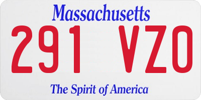 MA license plate 291VZ0