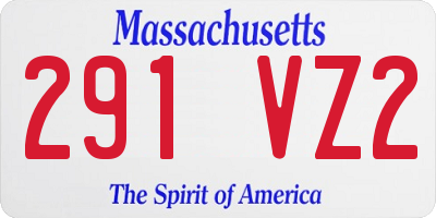 MA license plate 291VZ2