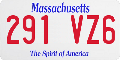 MA license plate 291VZ6