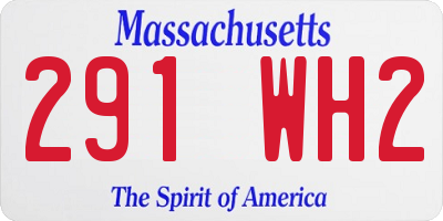 MA license plate 291WH2