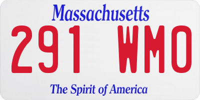 MA license plate 291WM0